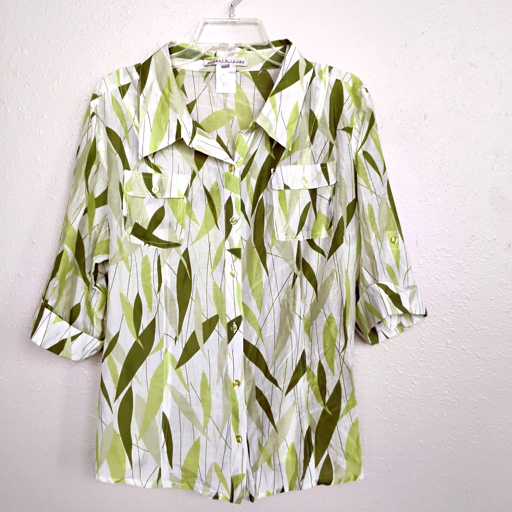 Robert Kitchen Blouse Cotton/Silk Blend ~ Size XXL